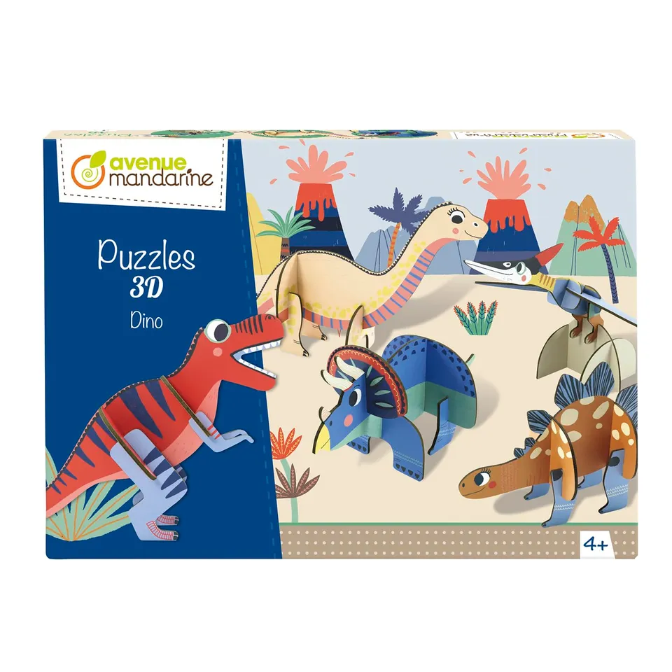 my-mandarine-pu016c-puzzle-3d-dino-5-figuren-ab-4-jahren image 1