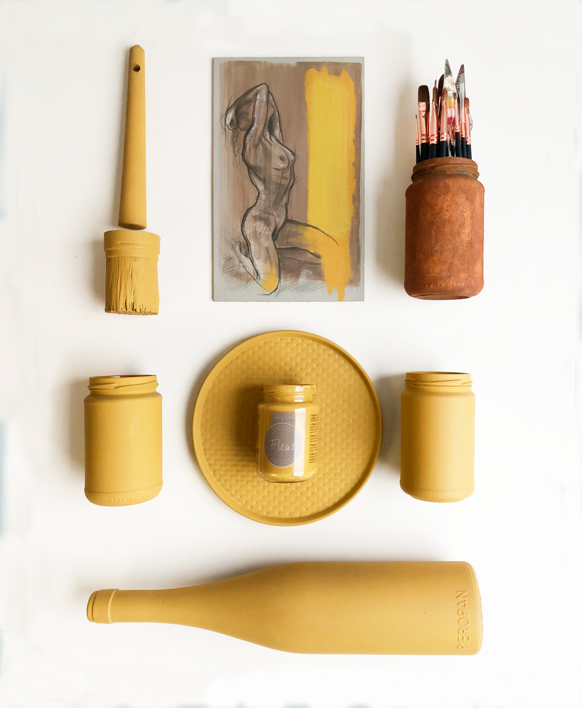 fleur-mineral-paint-kreidefarbe-yellow-ochre-matt image 3