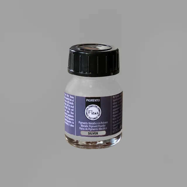 fleur-super-clear-resin-pigment-metall-silber-5-g-pulver image 1