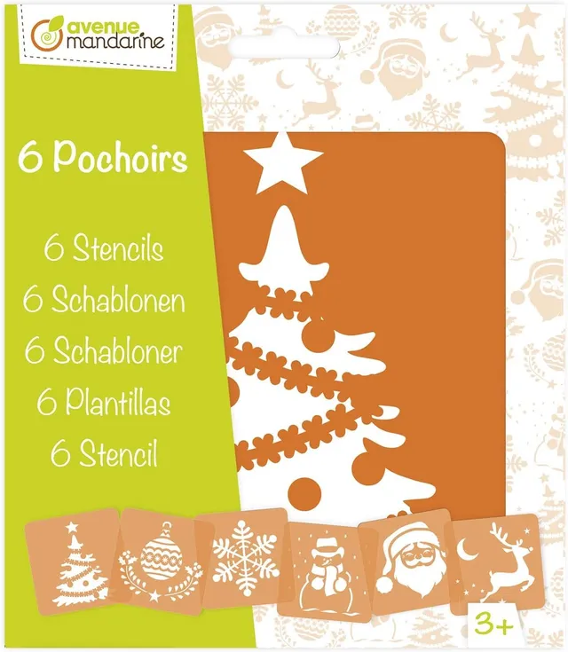 avenue-mandarine-pochoirs-42455md-schablonen-weihnachten-6er image 1