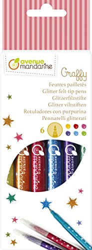 avenue-mandarine-accessoires-glitzerfilzstifte-6er-waschbar image 7