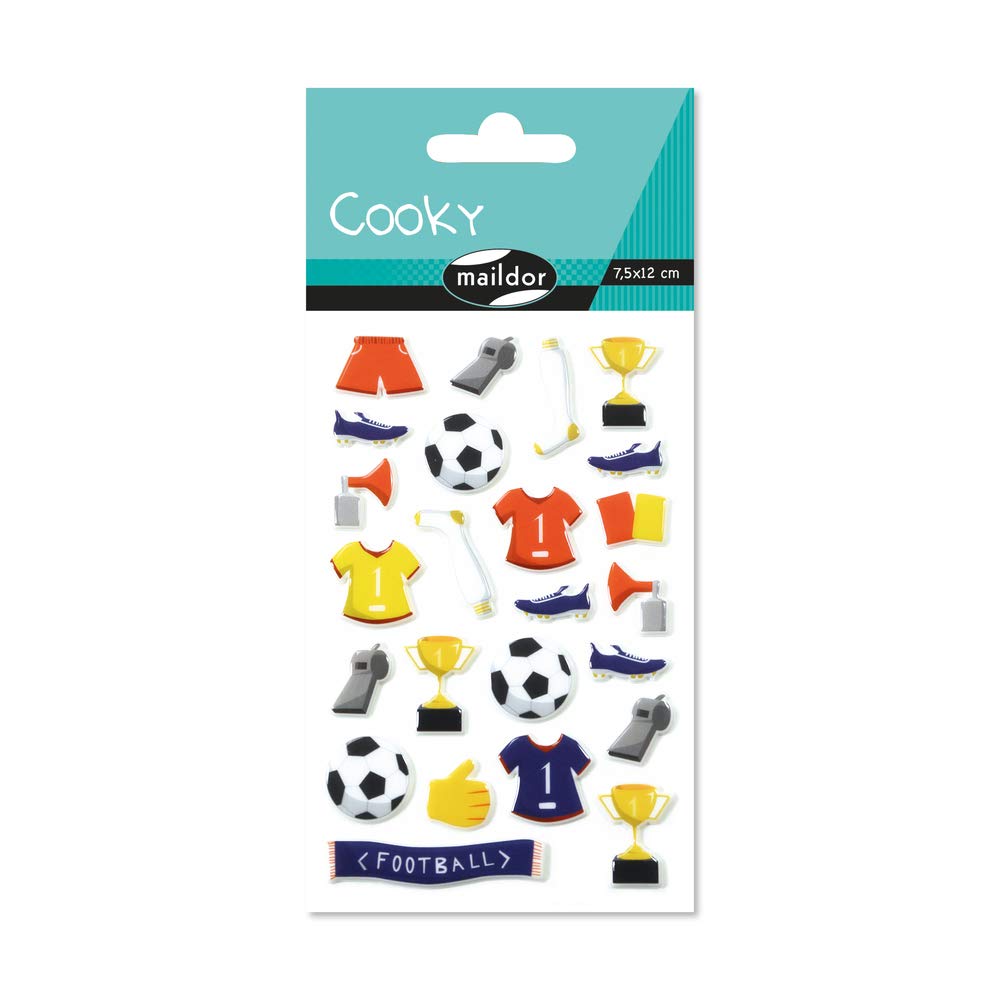 maildor-cooky-cy066o-3d-sticker-fu-ball-1-bogen-aufkleber image 1