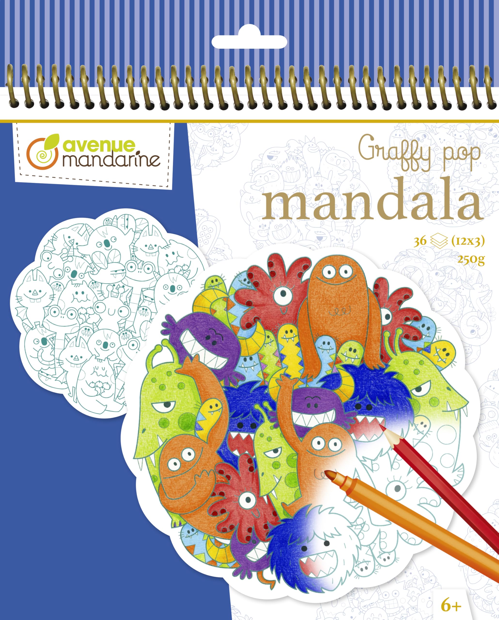 avenue-mandarine-coloriages-gy071c-malblock-mandala-magie-36-blatt image 7