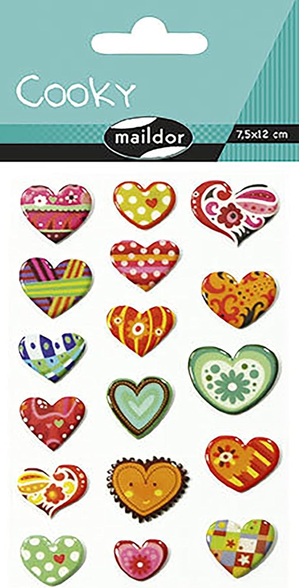 avenue-mandarine-cooky-3d-sticker-herzen-17-st-ck-7-5x2-cm image 1
