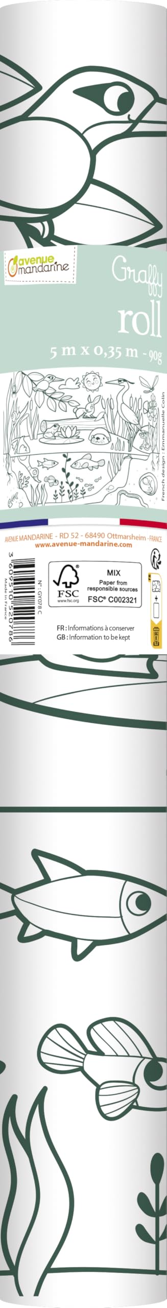avenue-mandarine-gy078c-ausmalrolle-kosystem-5m-x-0-35-m image 1