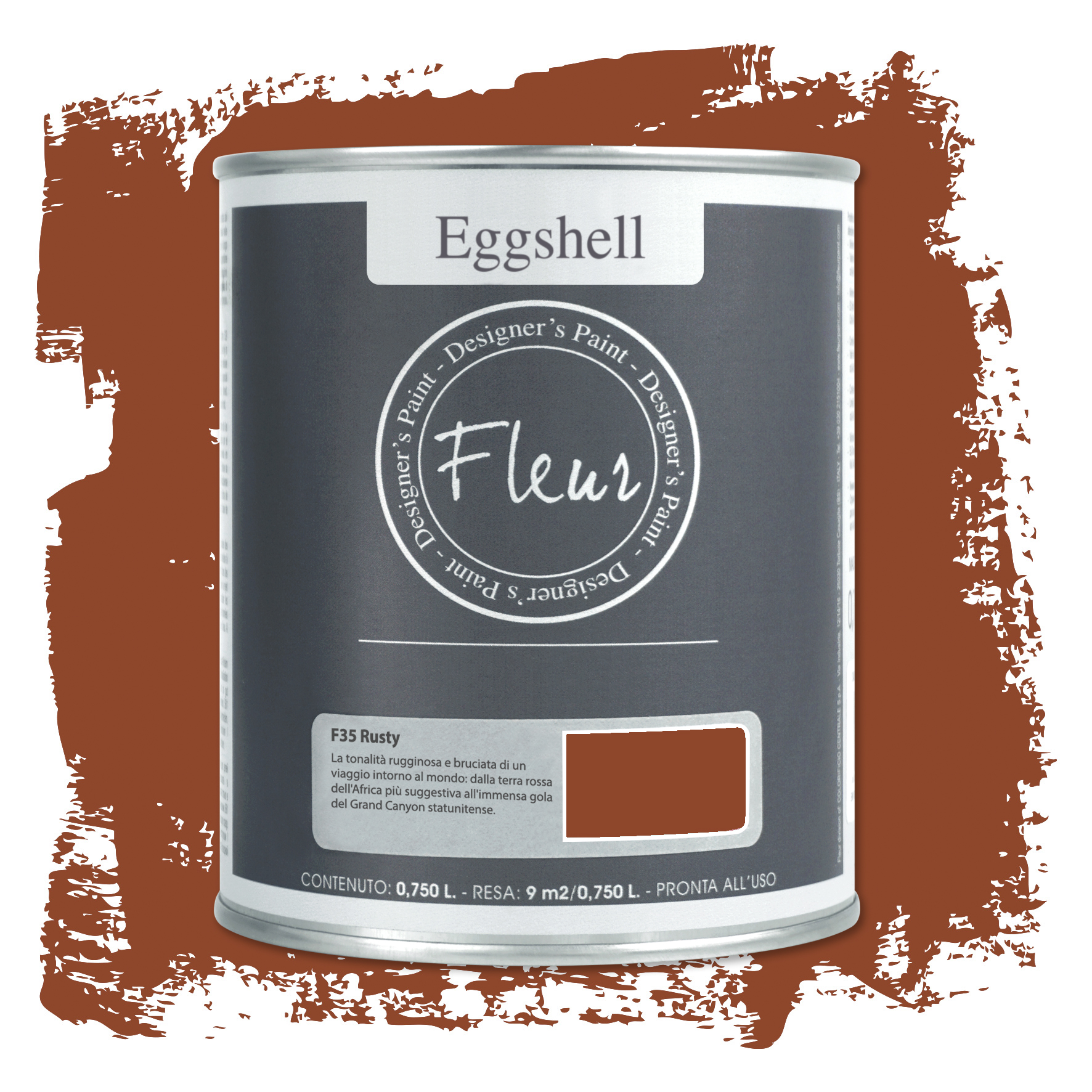 fleur-eggshell-rusty-m-bellack-rostbraun-seidenmatt image 2