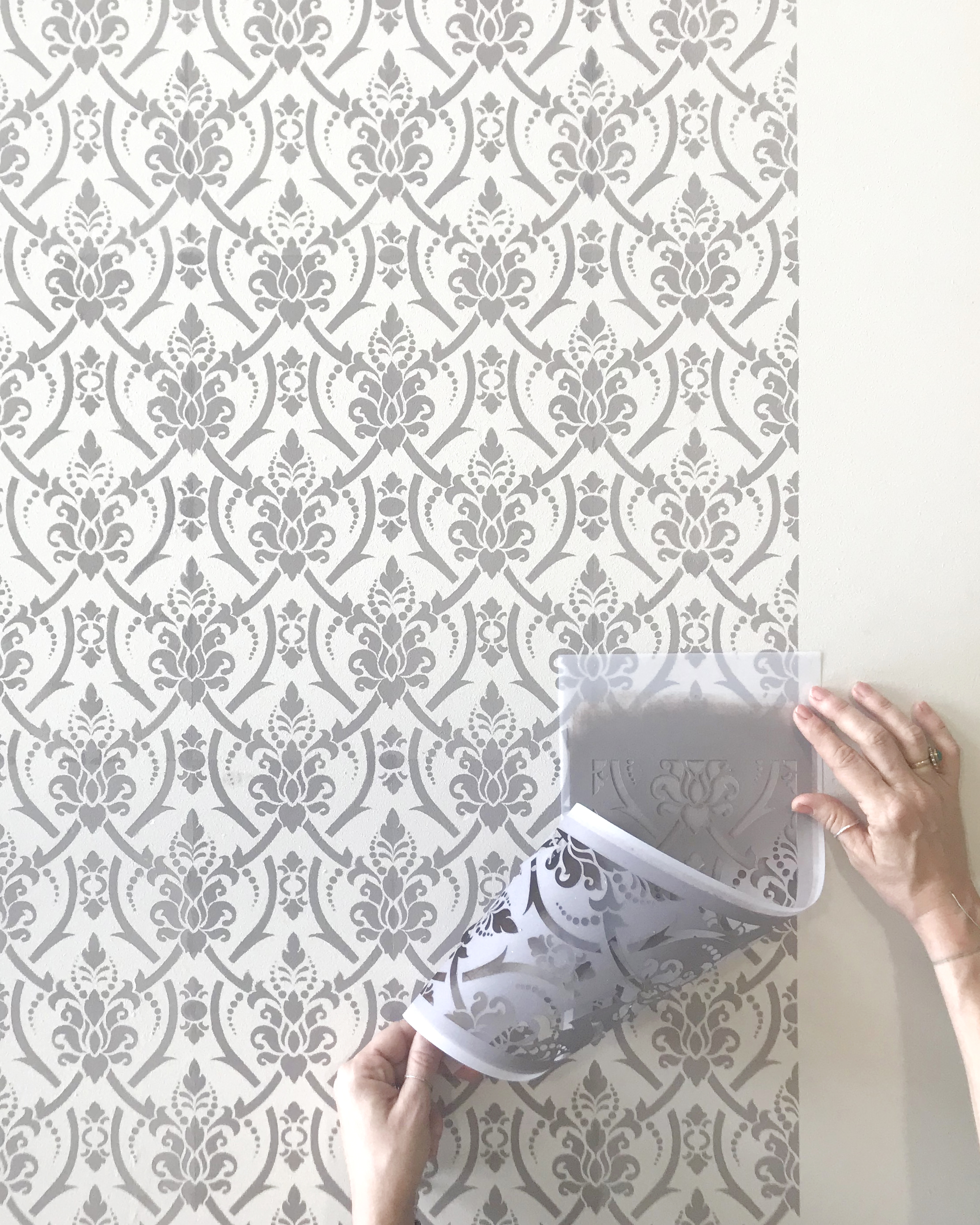 fleur-wallpaper-schablone-wandschablone-braided-damask-18x50 image 2