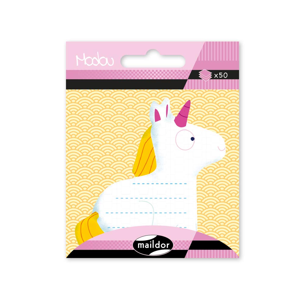 maildor-modou-mi042c-haftnotizblock-einhorn-50-blatt image 1