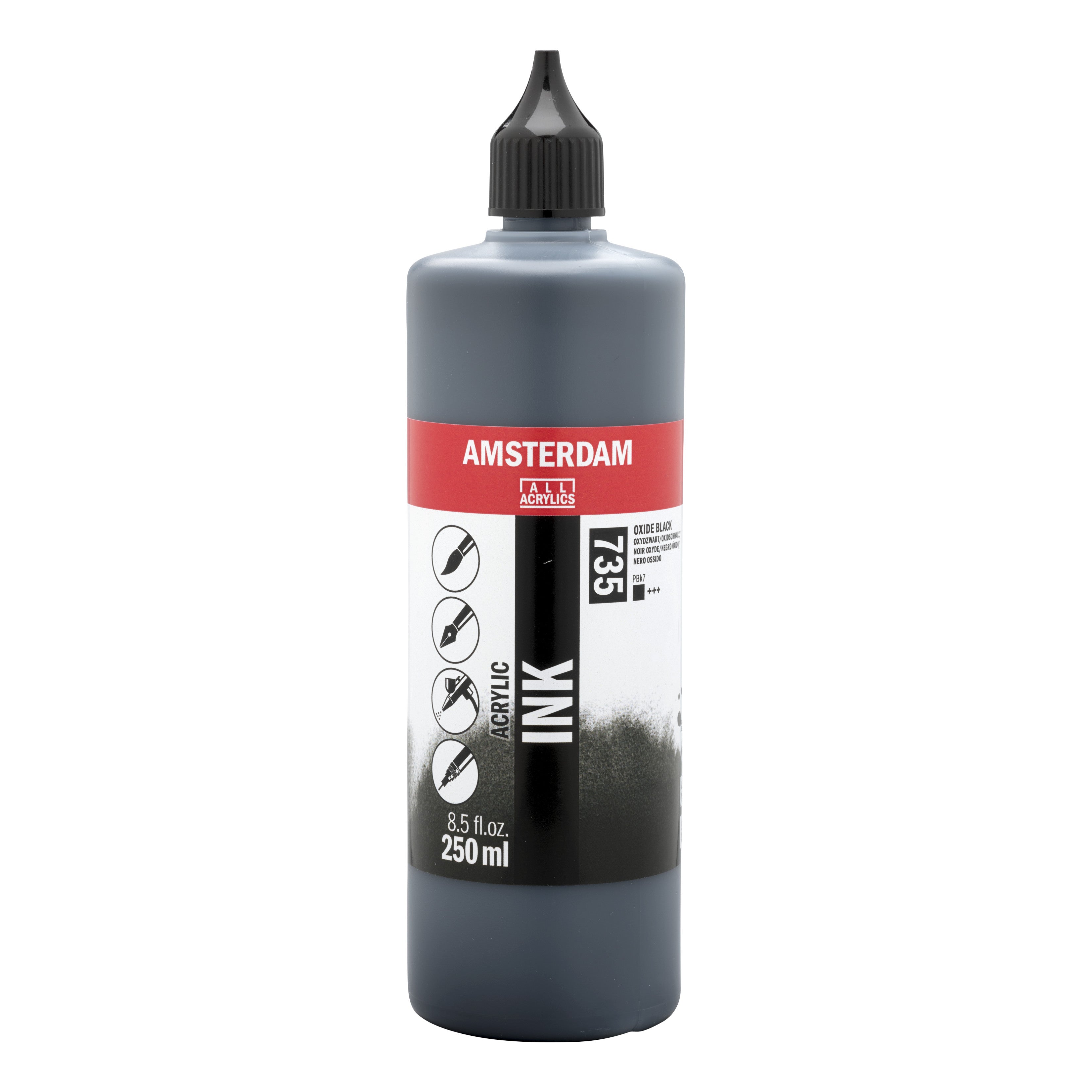 amsterdam-acrylic-ink-acryltinte-250-ml-oxidschwarz-fluid image 2