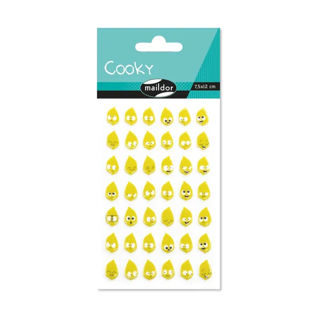 maildor-cy089c-cooky-3d-sticker-emoticones-citrons-42-st-ck image 1