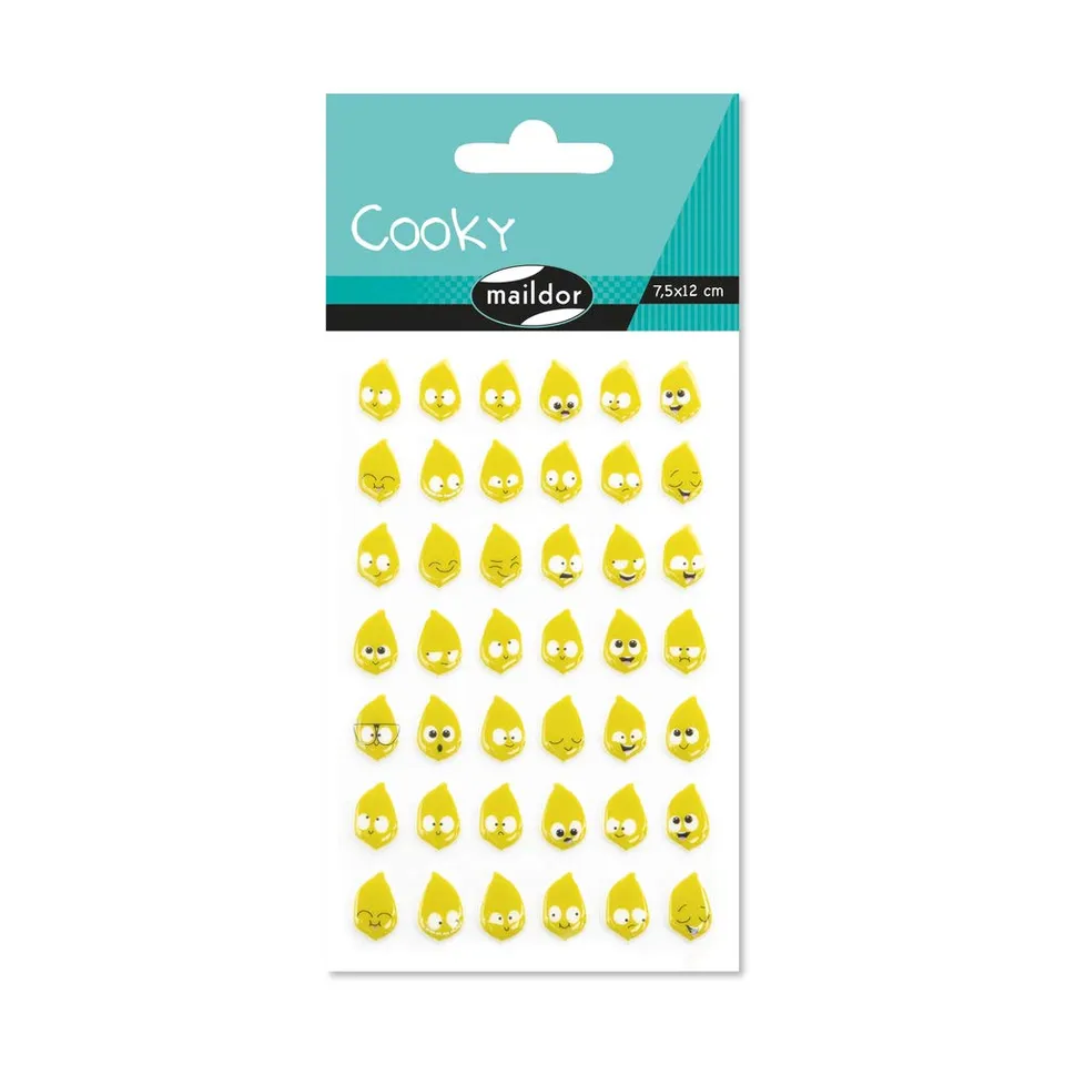 maildor-cy089c-cooky-3d-sticker-emoticones-citrons-42-st-ck image 1