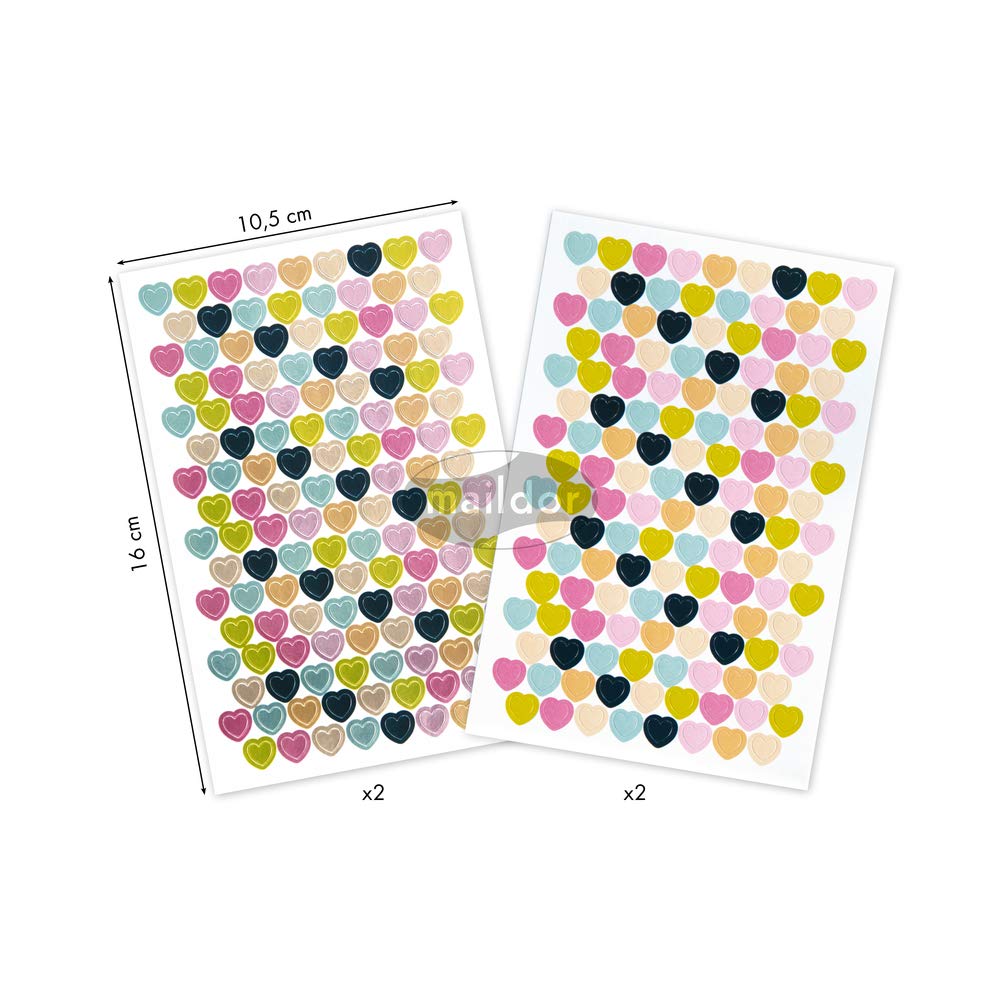 avenue-mandarine-ae171c-sticker-herzen-metallic-pastell-544er image 2
