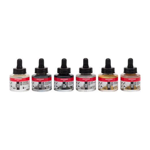 amsterdam-acrylic-ink-lettering-set-acryltinte-6x30ml-metallic image 2