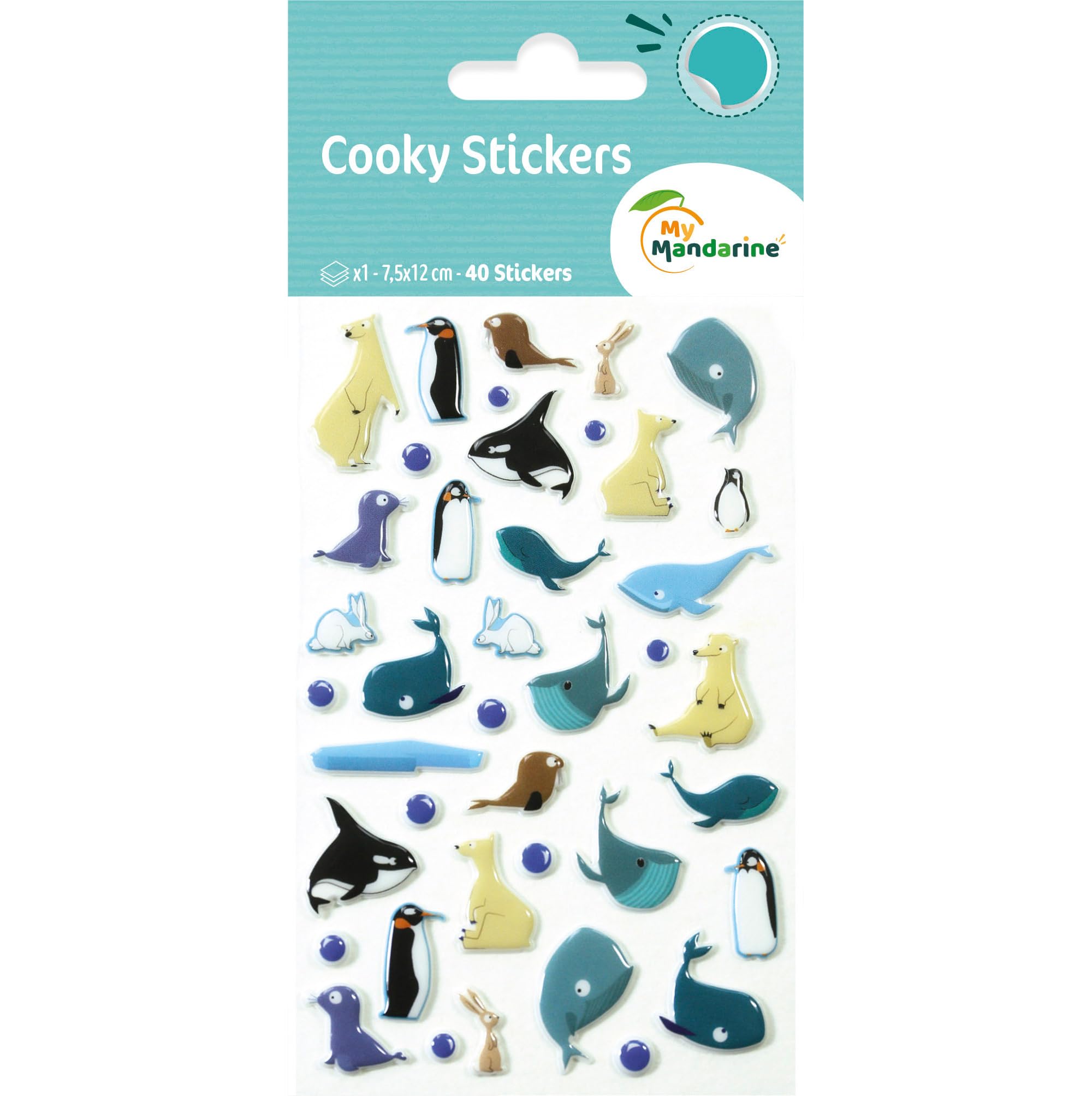 avenue-mandarine-cooky-3d-sticker-otter-wilde-tiere-47-stk image 8
