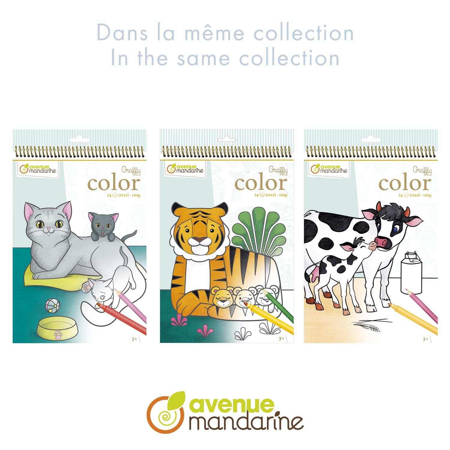 my-mandarine-gy097c-malbuch-wildtiere-mutter-kind-24-blatt image 4