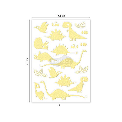 avenue-mandarine-gommettes-ae105o-sticker-dino-neongelb-38-st-ck image 7