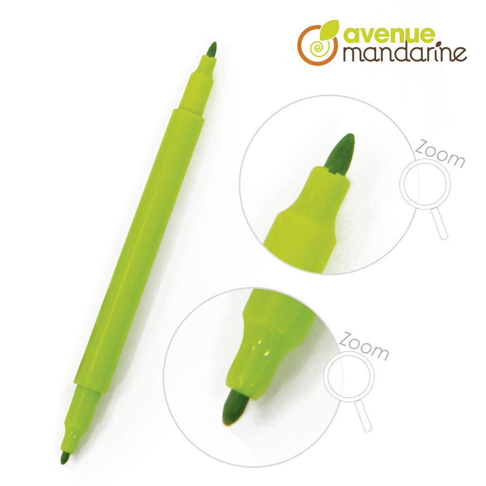 avenue-mandarine-cc031o-filzstifte-doppelspitze-abwaschbar-12er image 3