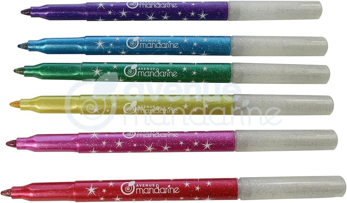 avenue-mandarine-accessoires-glitzerfilzstifte-6er-waschbar image 2