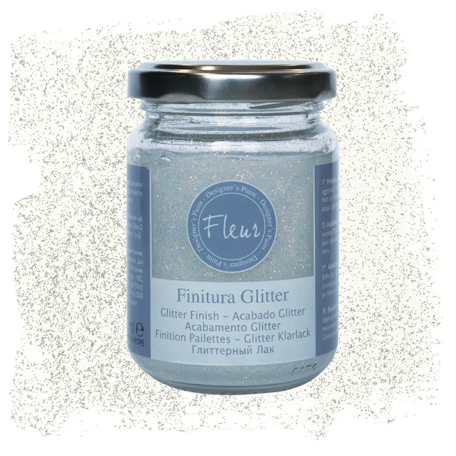 fleur-silver-glam-glitzerlack-transparent-silber-auf-wasserbasis image 1