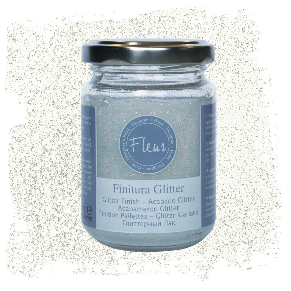 fleur-silver-glam-glitzerlack-transparent-silber-auf-wasserbasis image 1
