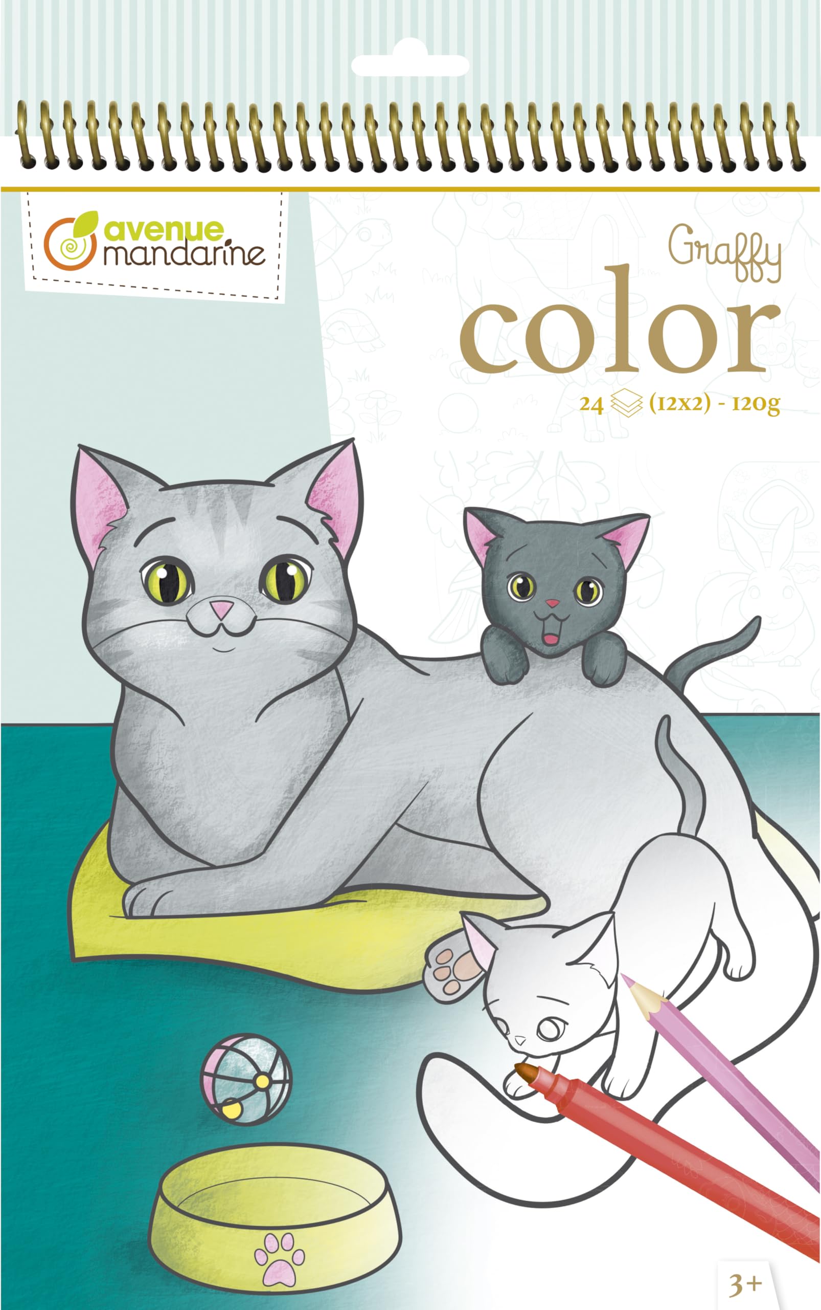 my-mandarine-gy097c-malbuch-wildtiere-mutter-kind-24-blatt image 7