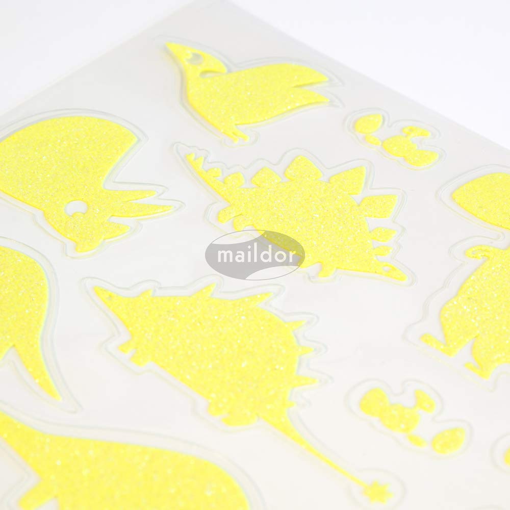 avenue-mandarine-gommettes-ae105o-sticker-dino-neongelb-38-st-ck image 4