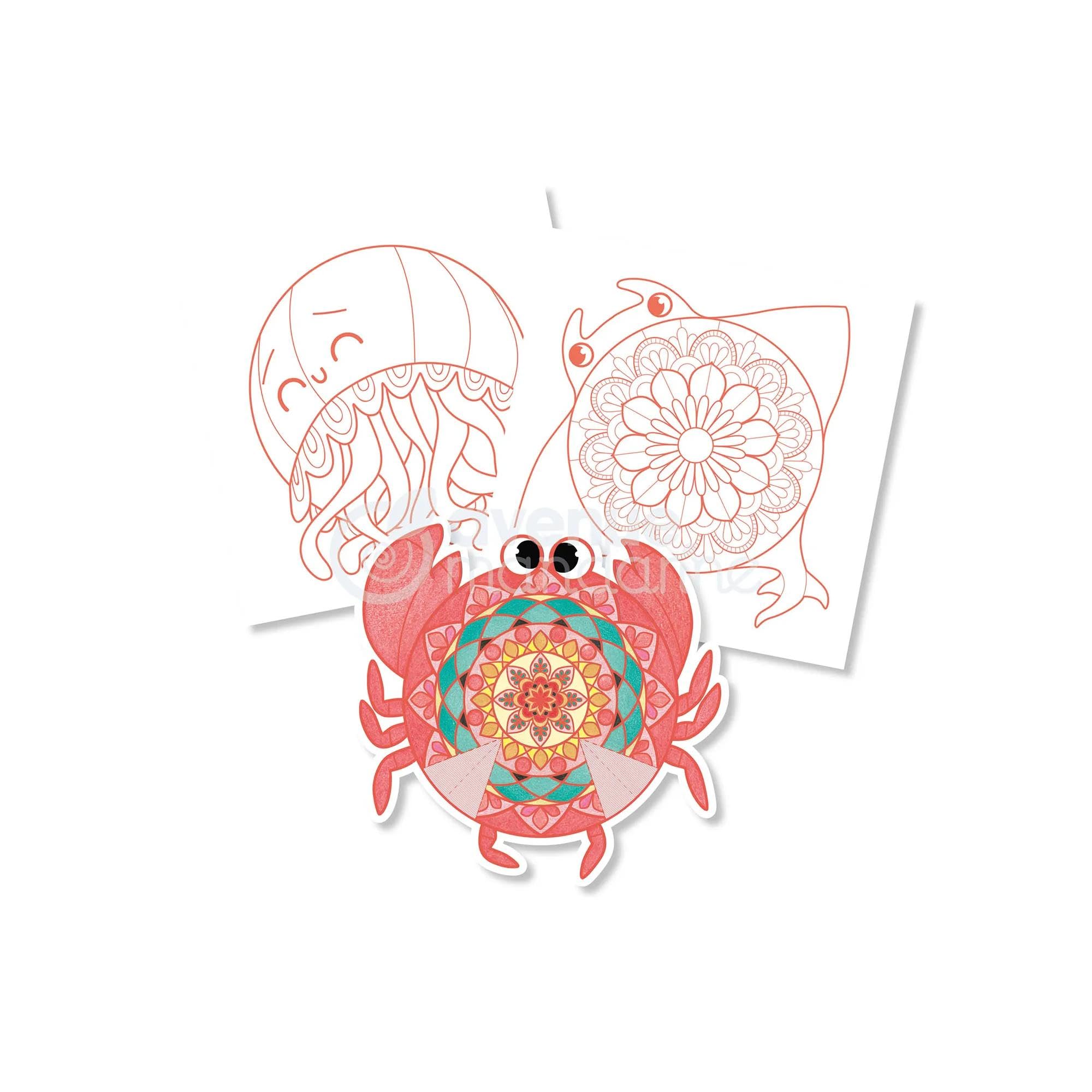 my-mandarine-graffy-pop-3d-malblock-meerestiere-36-mandalas image 4