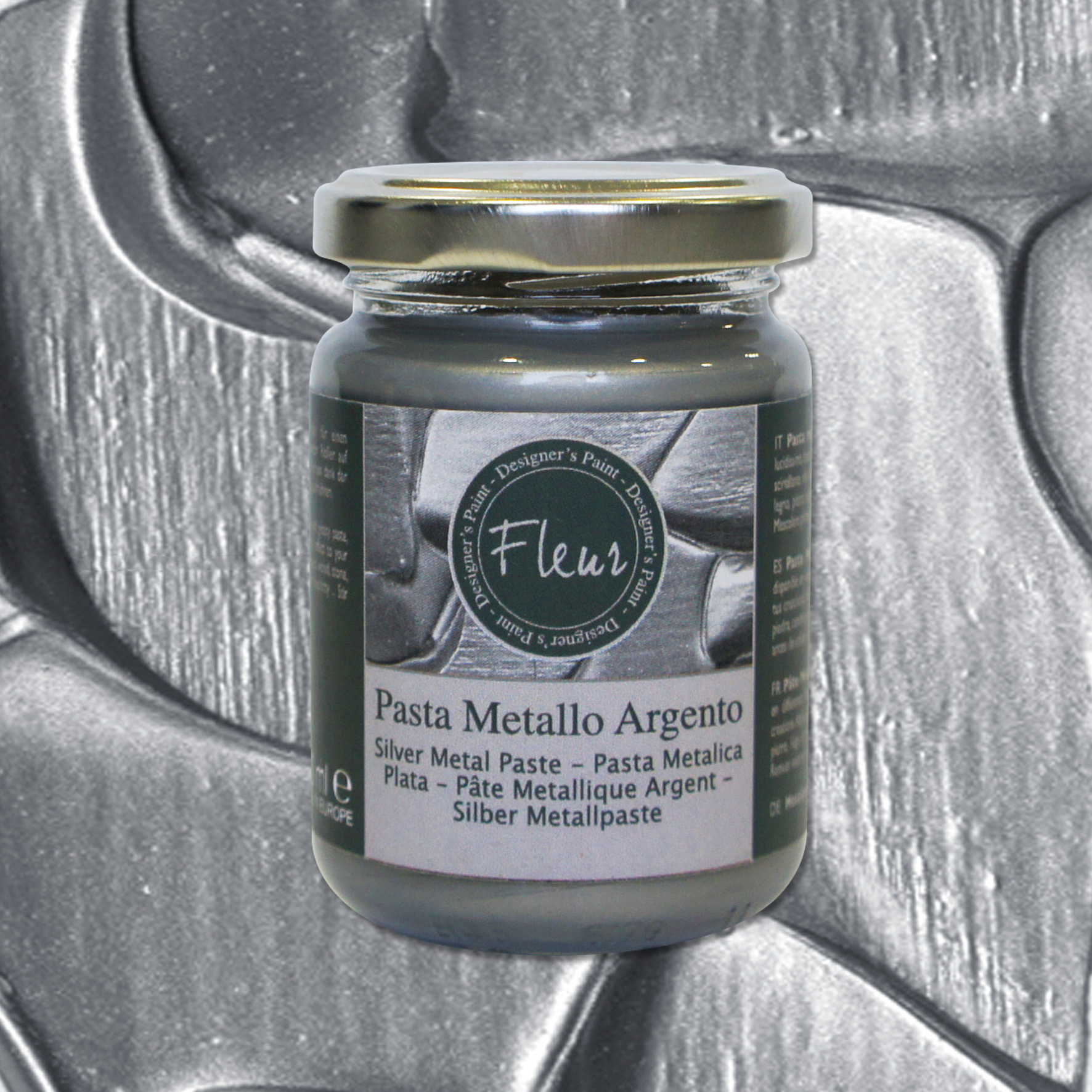 fleur-structure-pasta-metallo-argento-strukturpaste-silber image 1