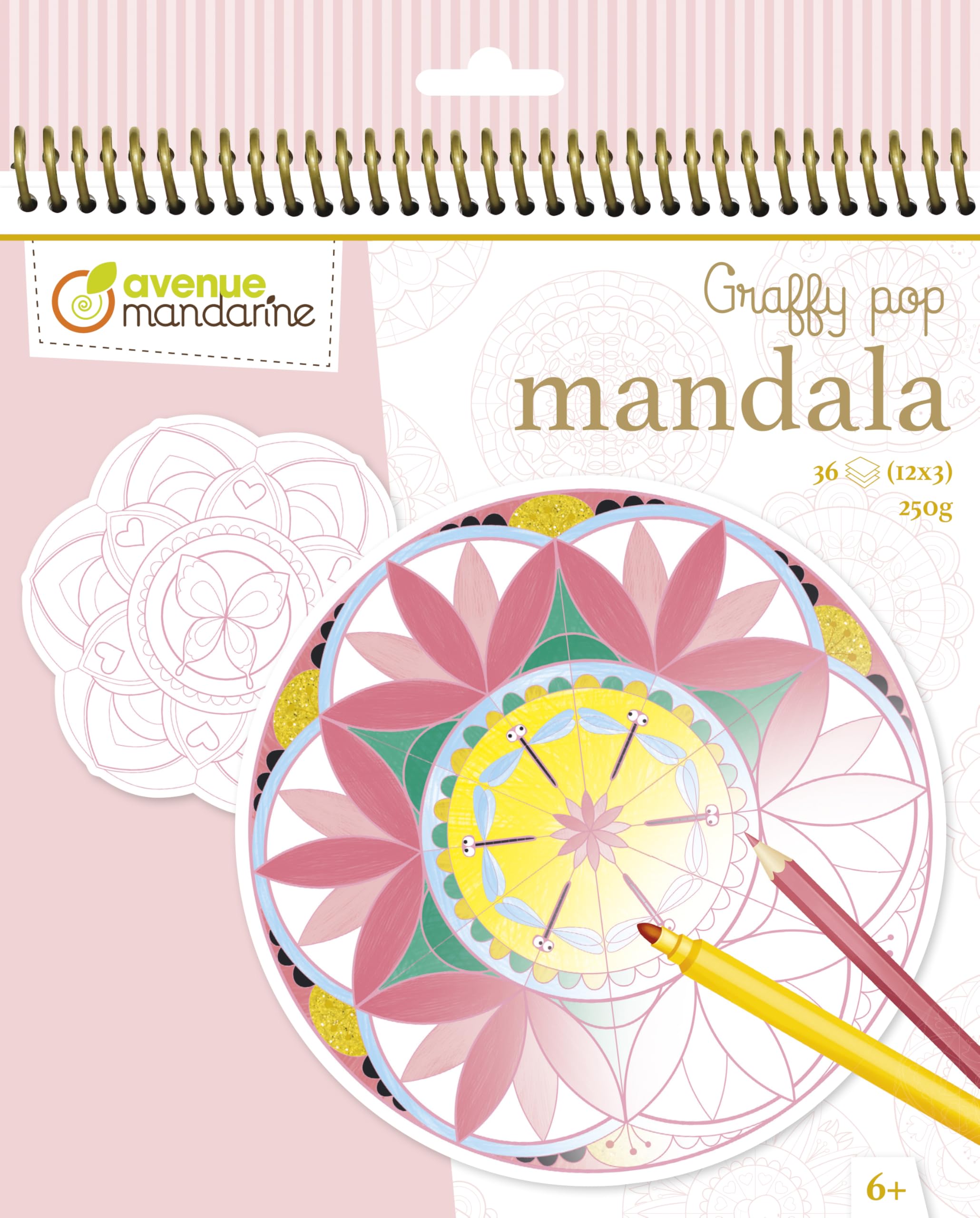 avenue-mandarine-coloriages-gy027o-malbuch-mandala-rosa image 1