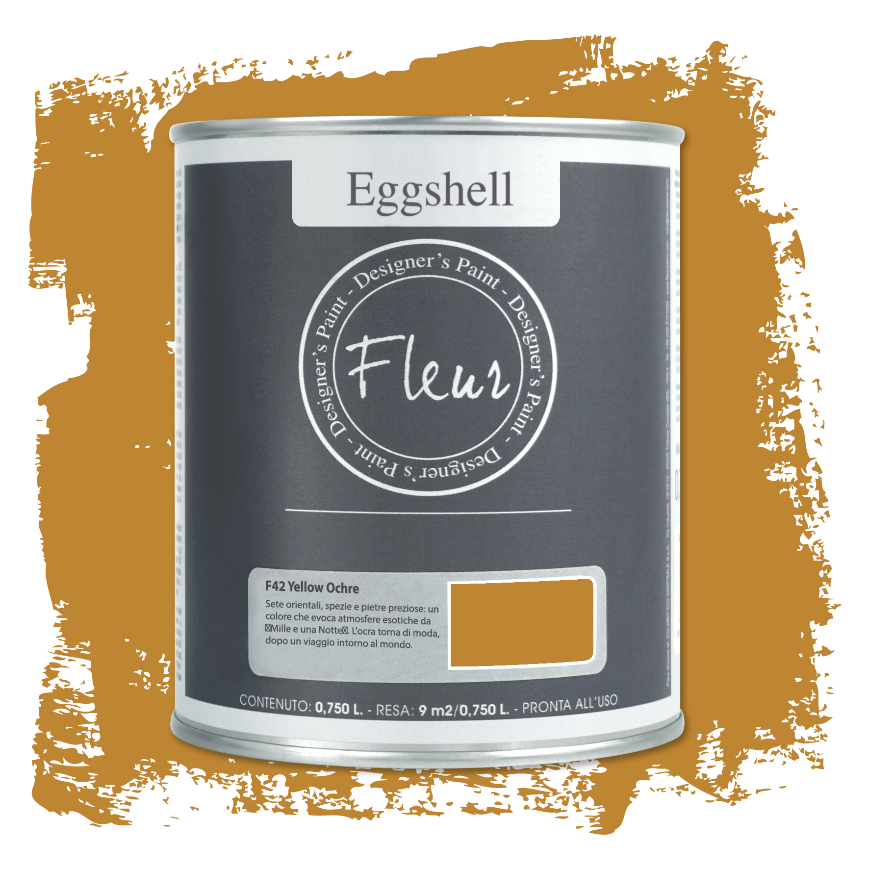 fleur-eggshell-lack-yellow-ochre-ocker-seidenmatt image 2
