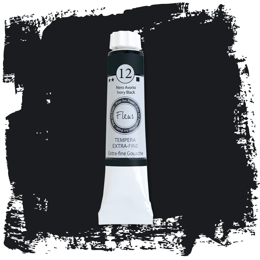 fleur-artistic-gouache-gouache-nero-avorio-deckend-matt image 2
