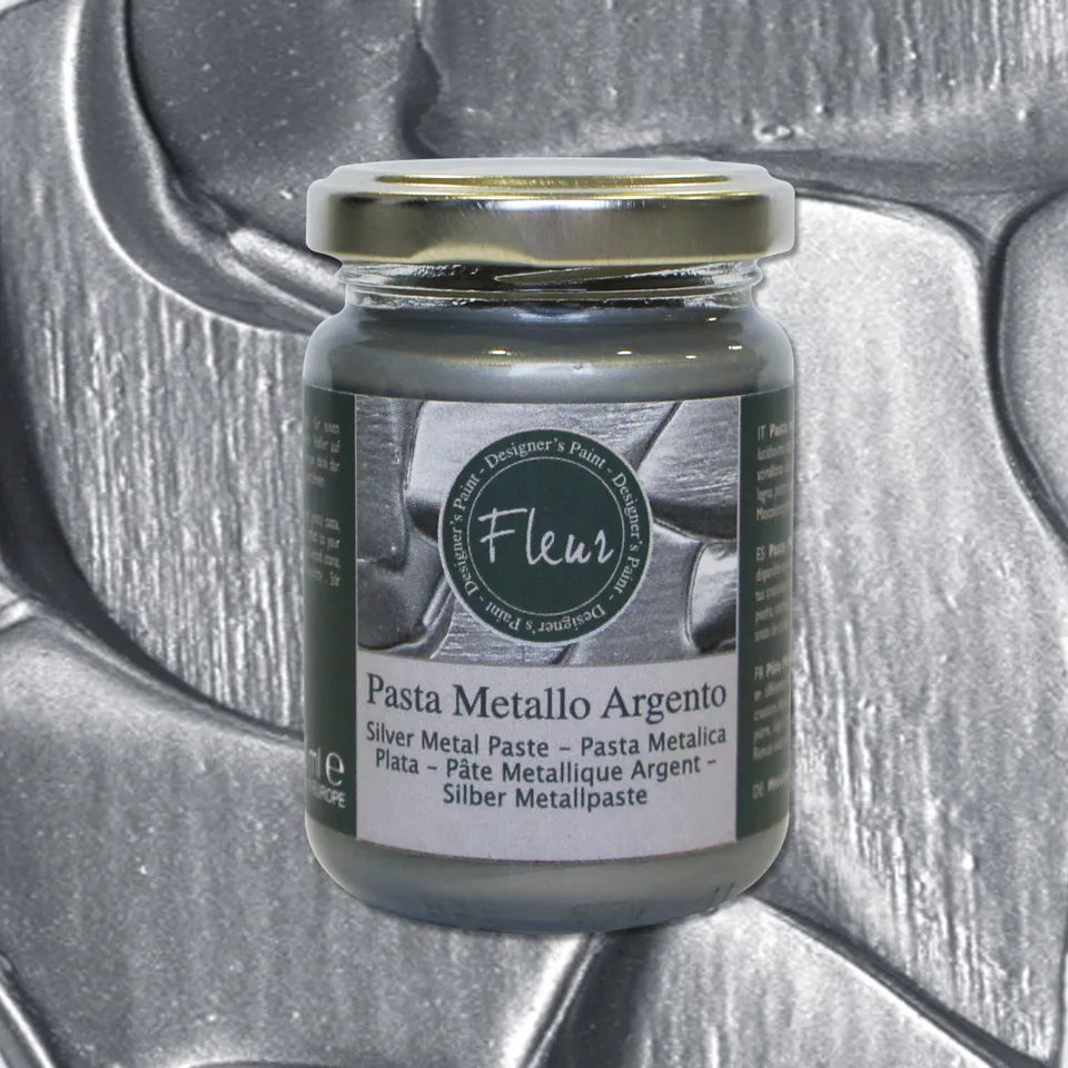 fleur-structure-pasta-metallo-argento-strukturpaste-silber image 1