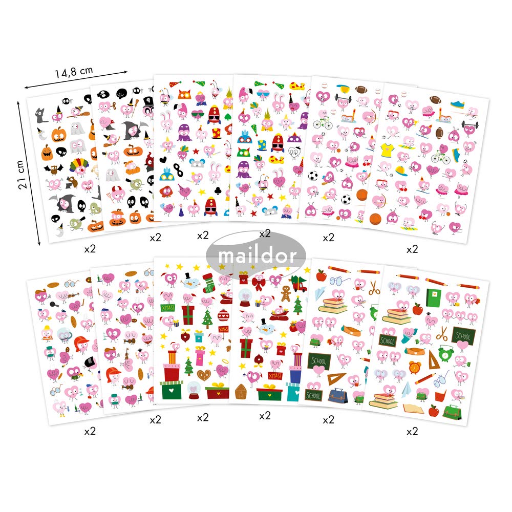 my-mandarine-ae199c-book-stick-stickerbuch-liebe-1008-st-ck-a5 image 2