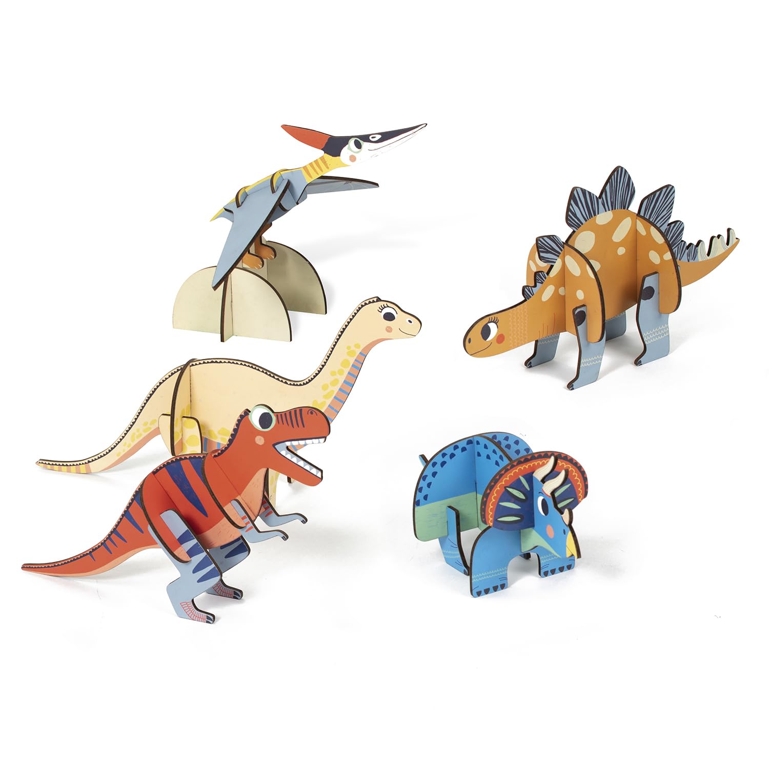 my-mandarine-pu016c-puzzle-3d-dino-5-figuren-ab-4-jahren image 2