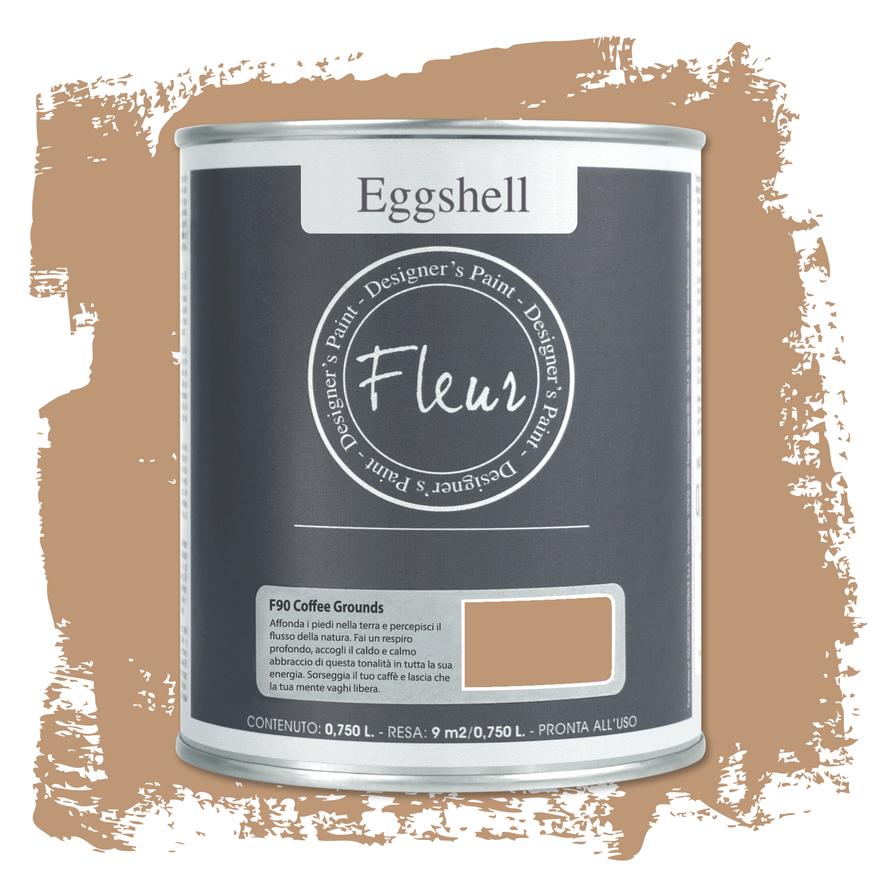 fleur-eggshell-coffee-grounds-seidenmatt-braun image 2