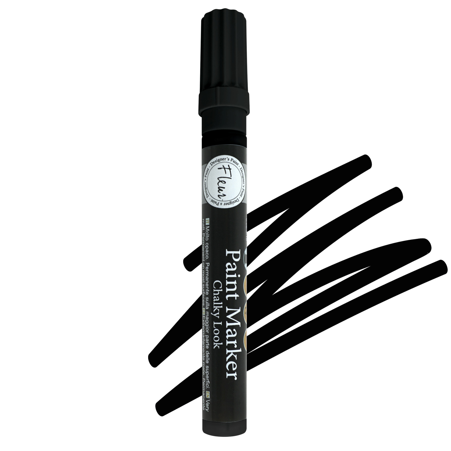 fleur-paint-markers-lackstift-black-schwarz-matt-deckend image 2