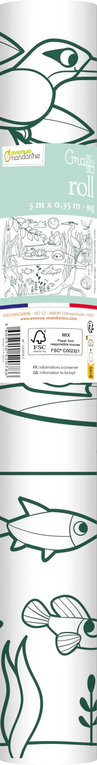 avenue-mandarine-gy078c-ausmalrolle-kosystem-5m-x-0-35-m image 1
