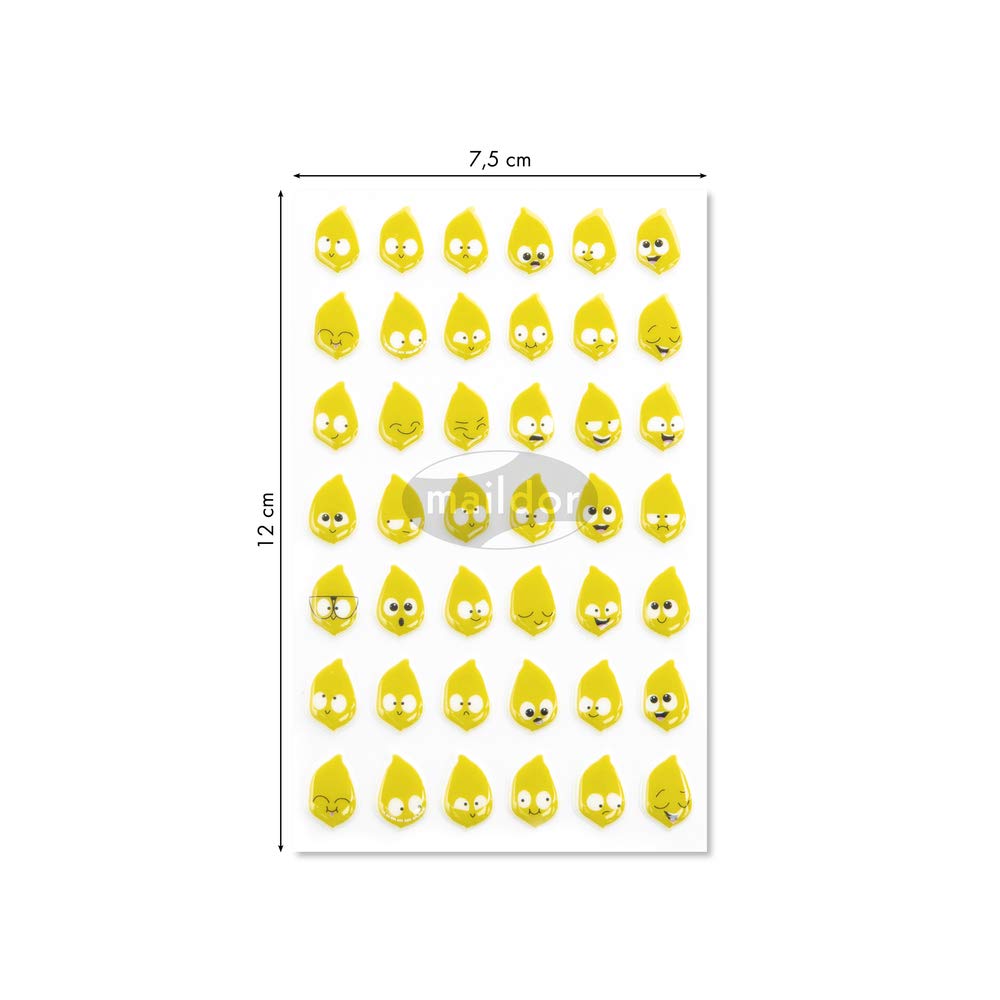 maildor-cy089c-cooky-3d-sticker-emoticones-citrons-42-st-ck image 2