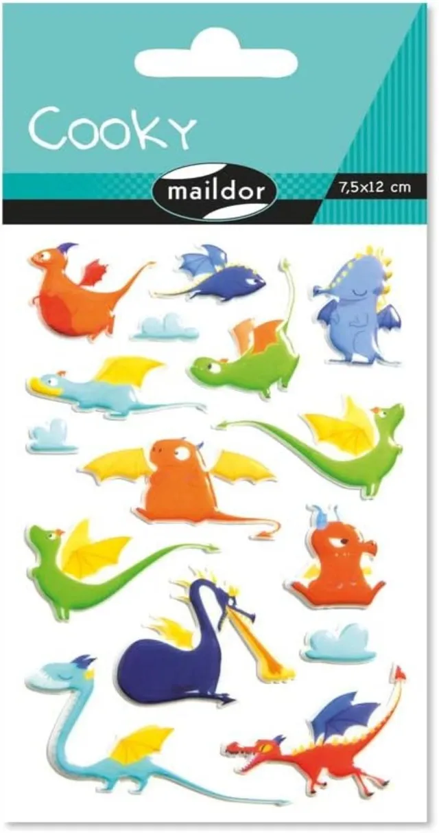 avenue-mandarine-cooky-cy122c-3d-sticker-drachen-15-st-ck image 1