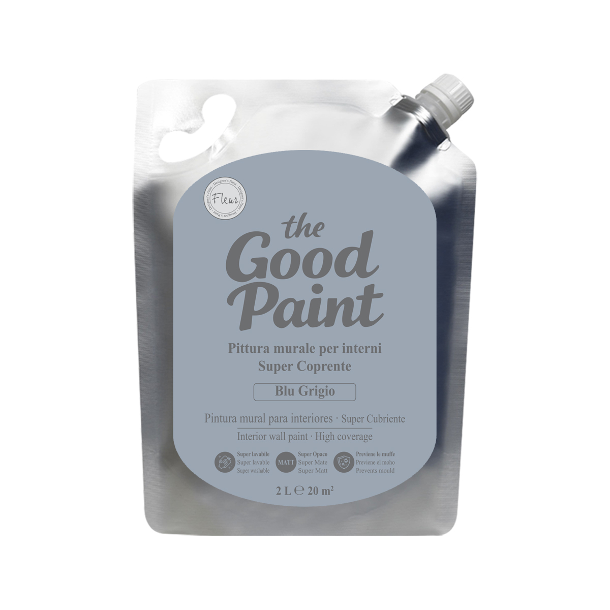 fleur-the-good-paint-blu-grigio-wandfarbe-2-l-matt image 2