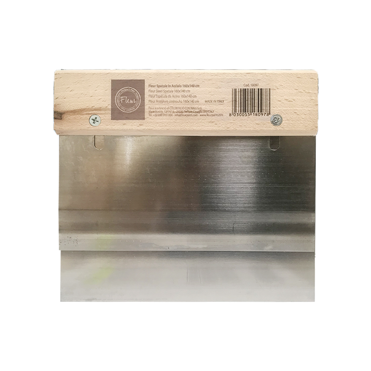 fleur-spatulas-rollers-spatola-acciaio-stahlspachtel-160-mm image 1