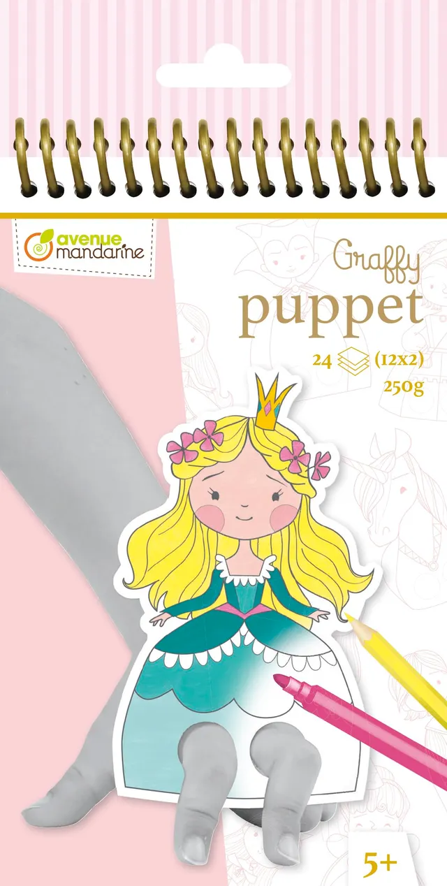 avenue-mandarine-coloriages-gy008o-malblock-fingerpuppen-prinzessin image 1