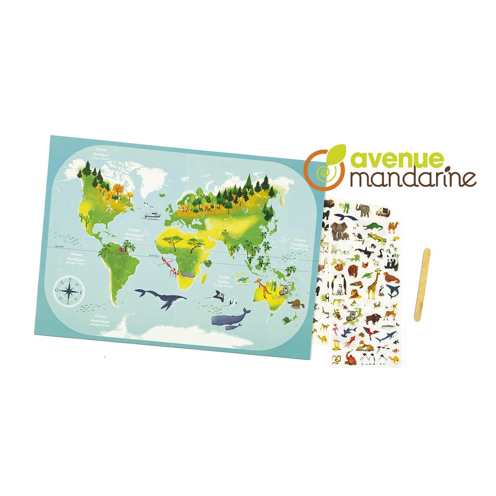 avenue-mandarine-decalco-mania-kc042c-kreativbox-weltkarte-ab-6-jahren image 3