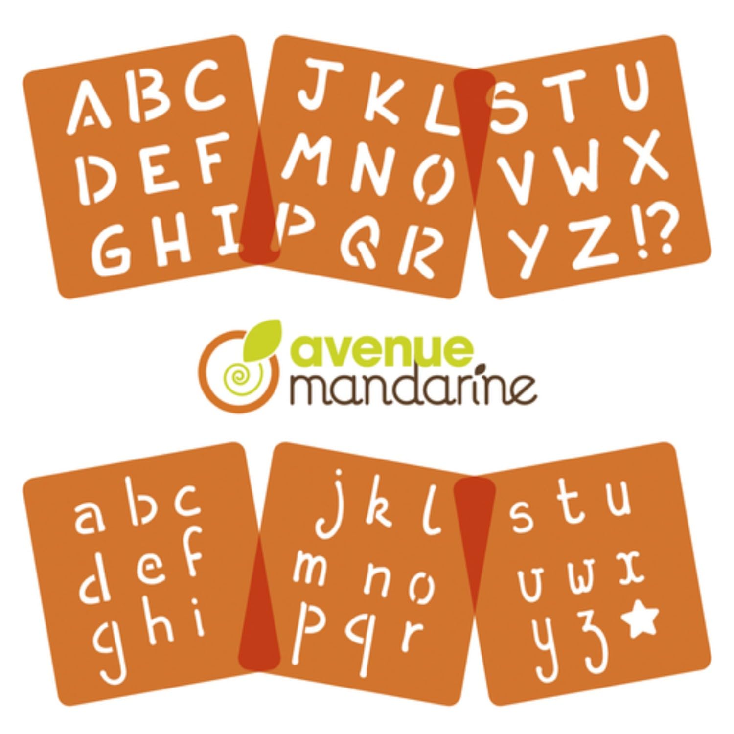 my-mandarine-42450md-schablonenset-alphabet-6-teilig image 2