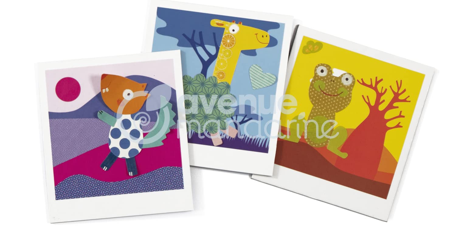 avenue-mandarine-kreativbox-kc044c-safari-sticker-10-karten-set image 2