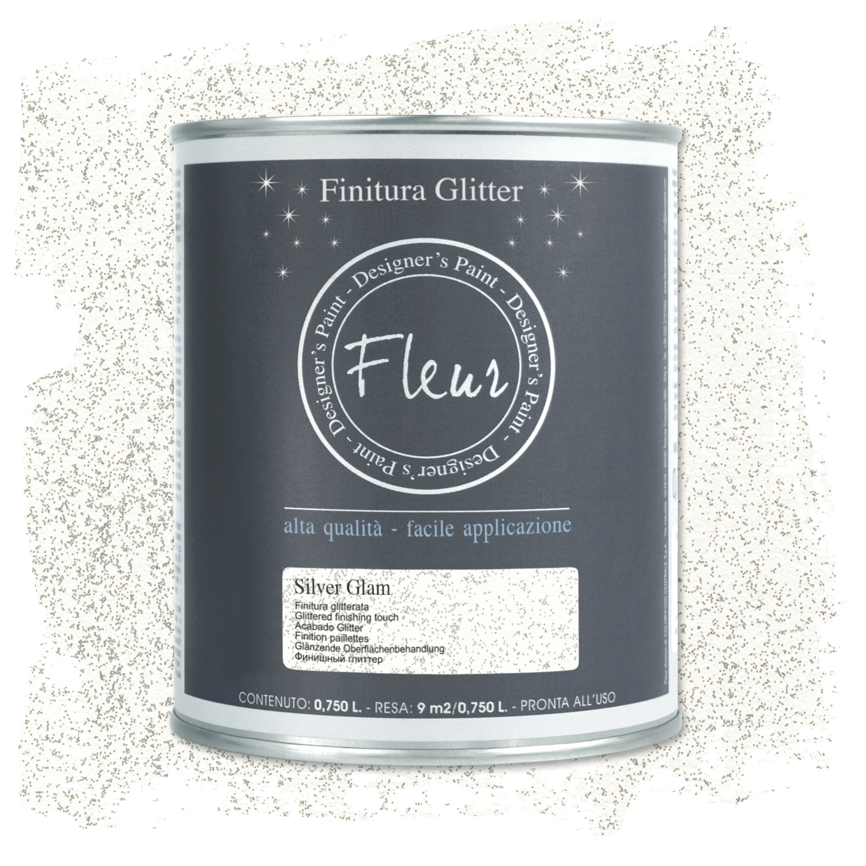 fleur-silver-glam-glitzerlack-transparent-silber-auf-wasserbasis image 3