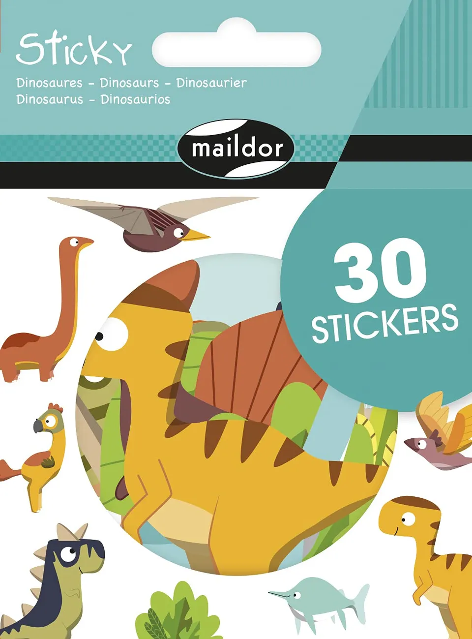 avenue-mandarine-sticky-ae180c-sticker-dino-30-st-ck image 1