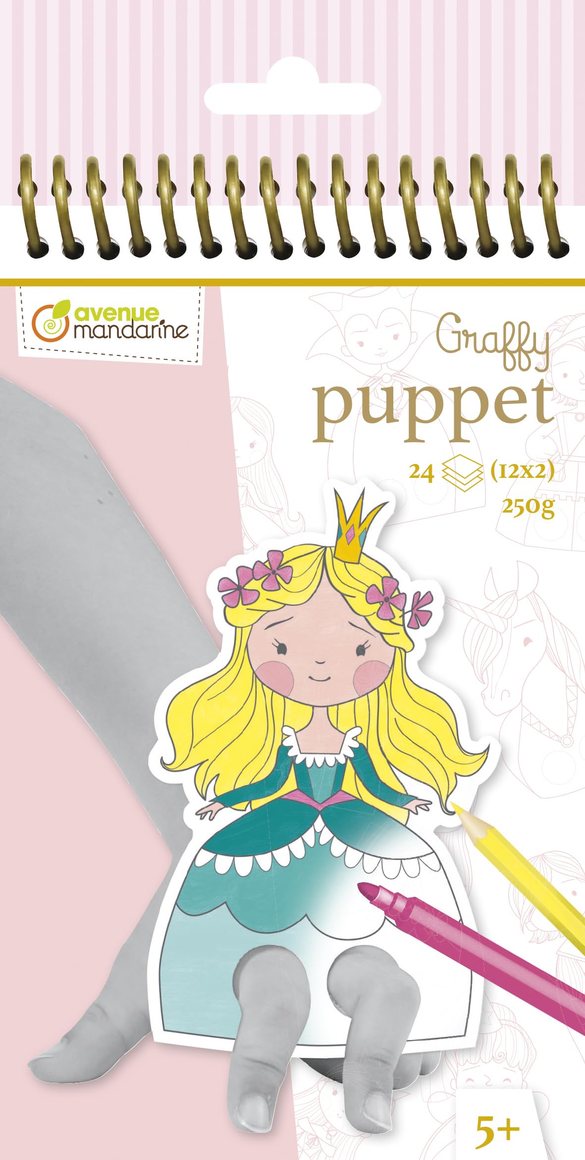 avenue-mandarine-coloriages-gy008o-malblock-fingerpuppen-prinzessin image 1