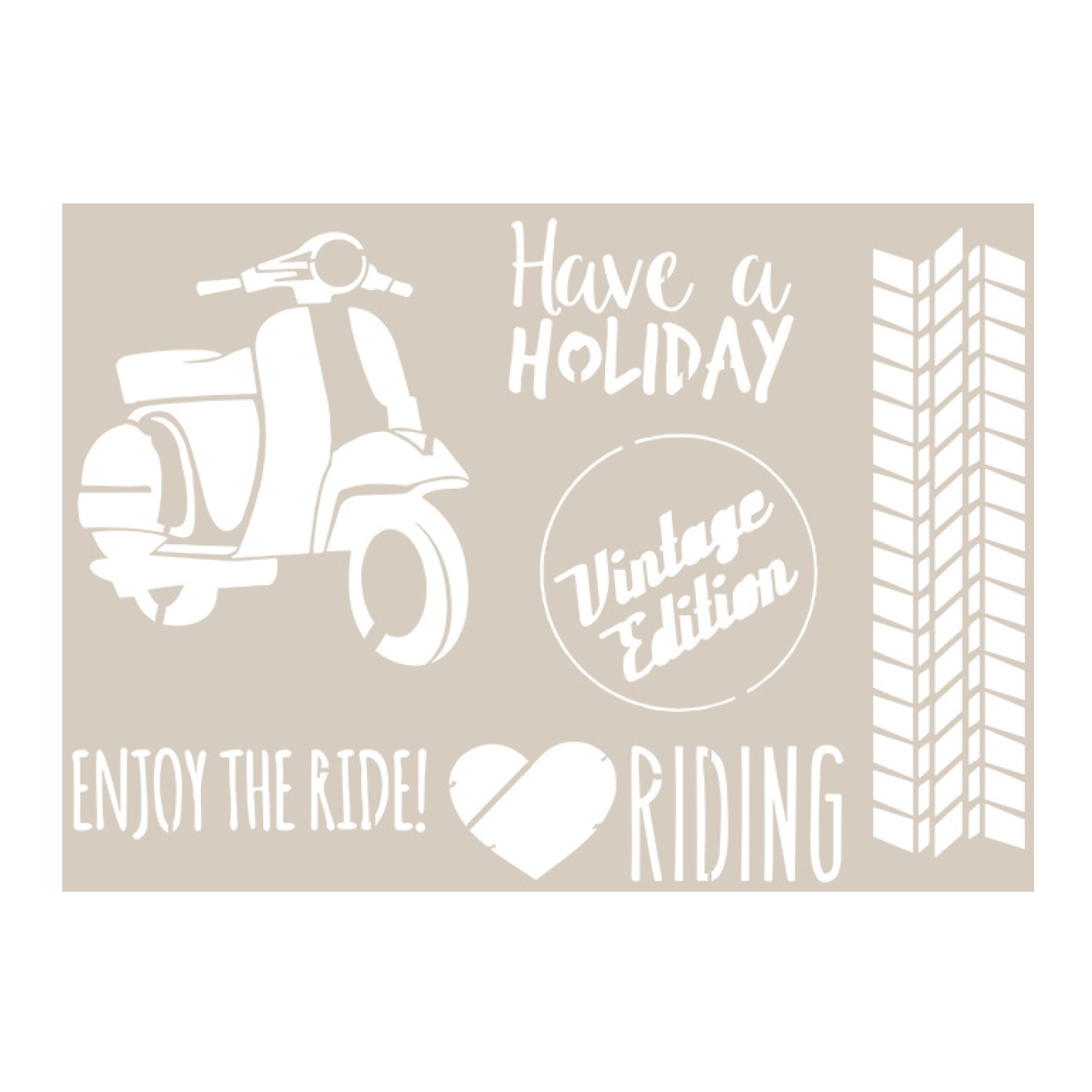 fleur-retro-style-collection-riding-transfer-a4-vintage-motiv image 1