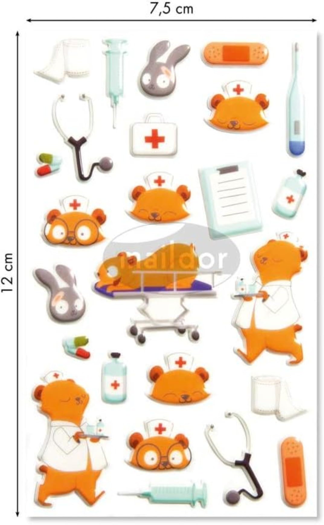avenue-mandarine-gommettes-cy127c-3d-sticker-krankenschwester-25er image 4